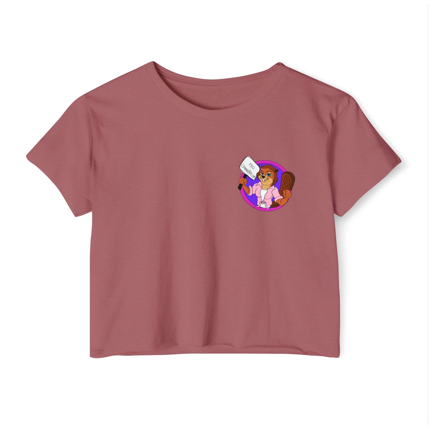 Pro Beaver (Pocket Design) - Crop Tee