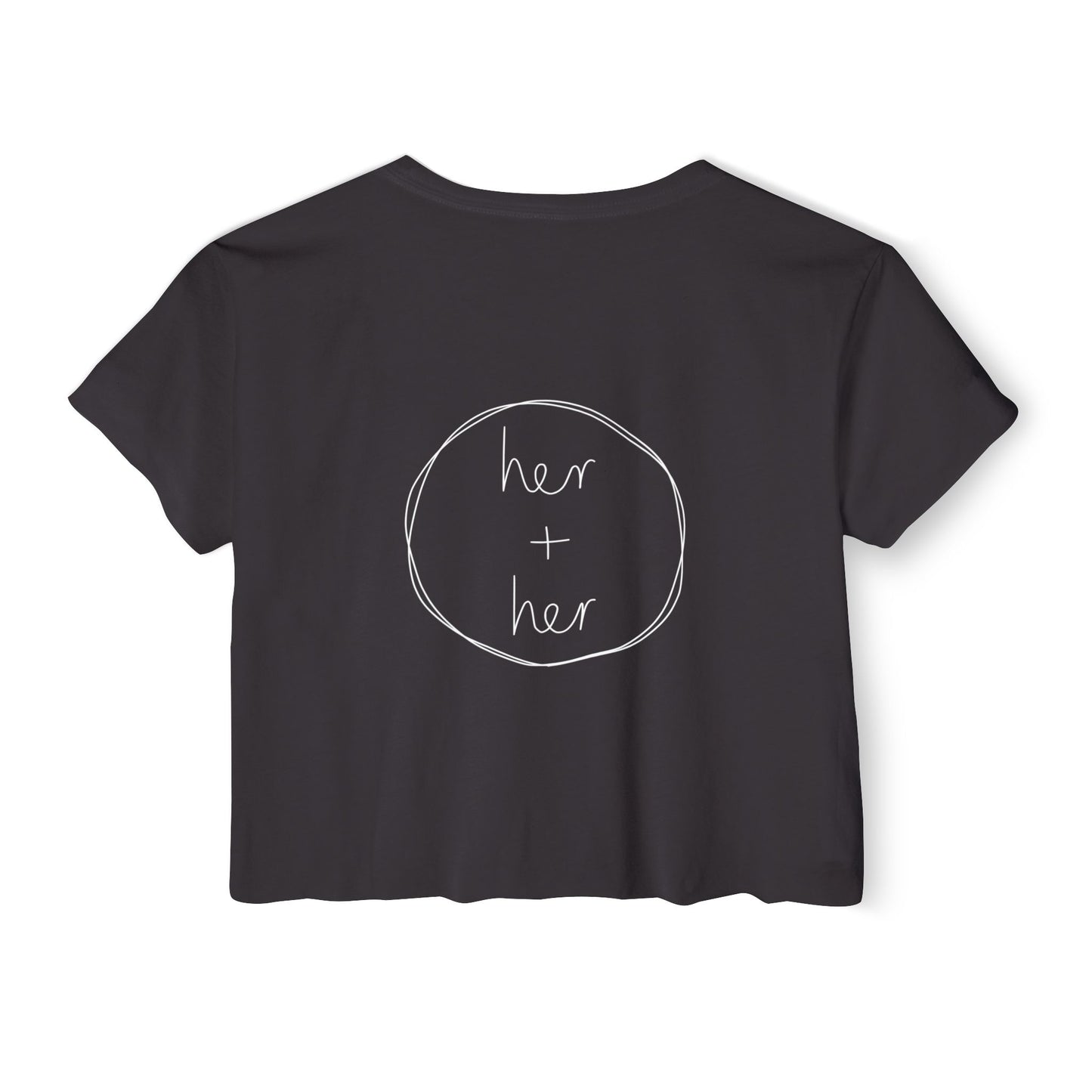 Sapphic Kiss - Pocket Design Crop Tee