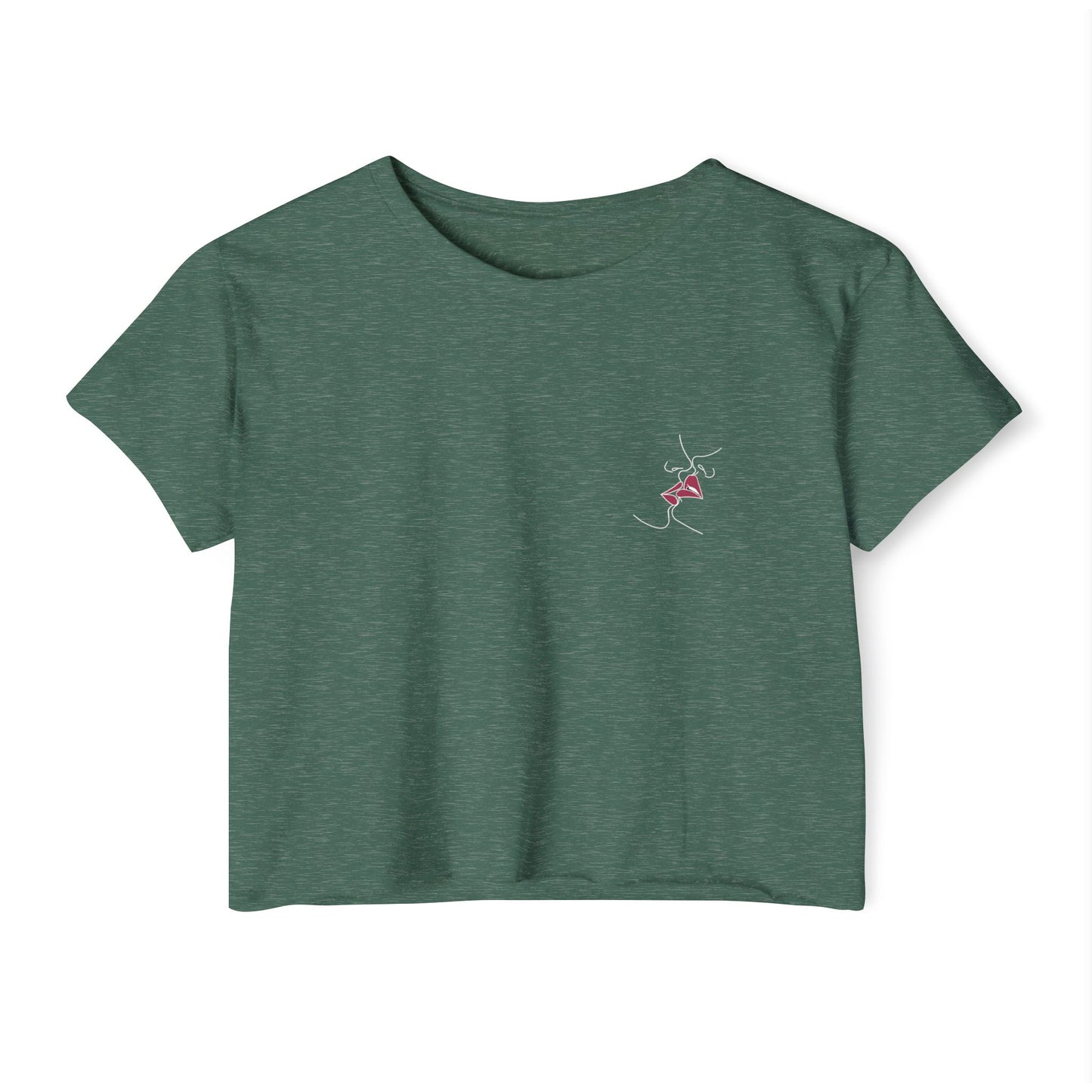 Sapphic Kiss - Pocket Design Crop Tee