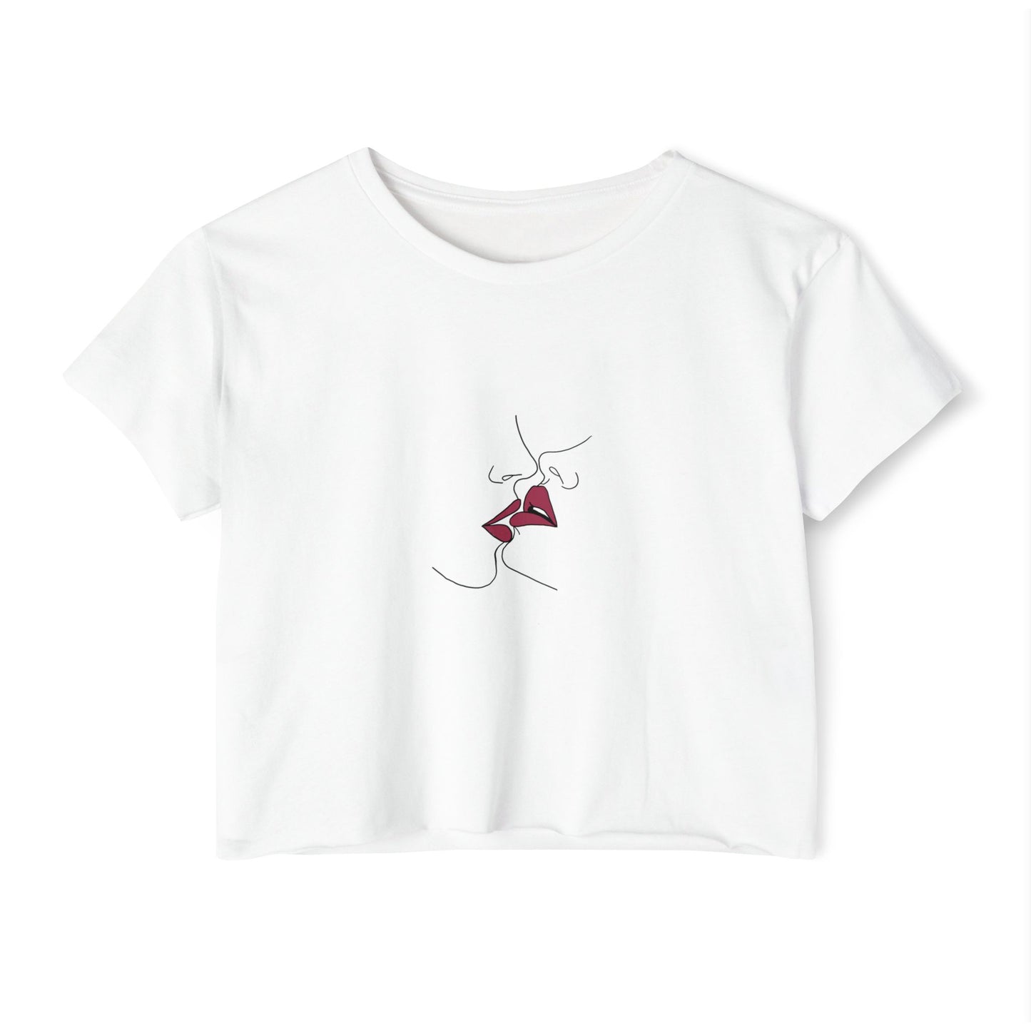 Sapphic Kiss - Front Design Crop Tee
