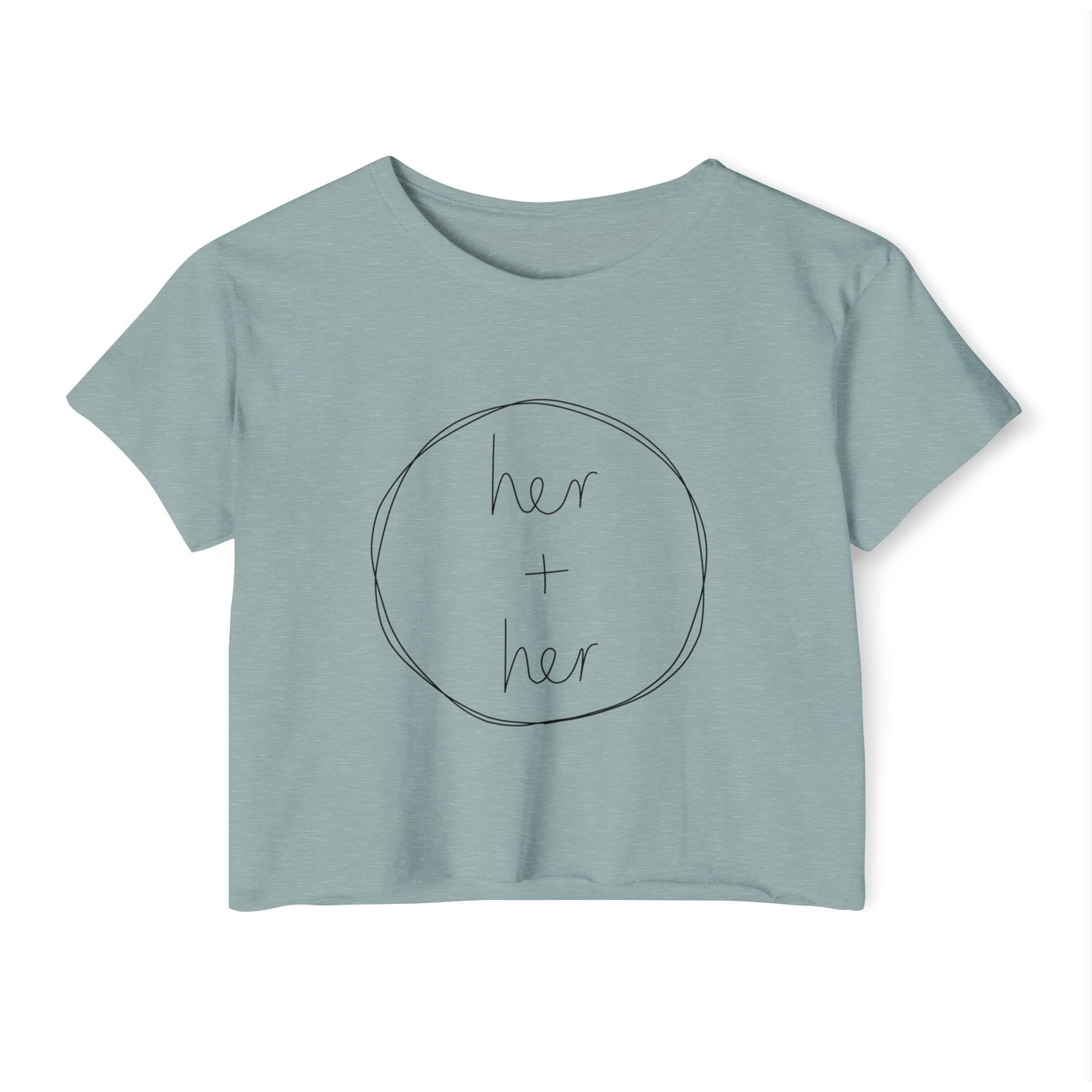 Her + Her - Front Graphic Crop Top