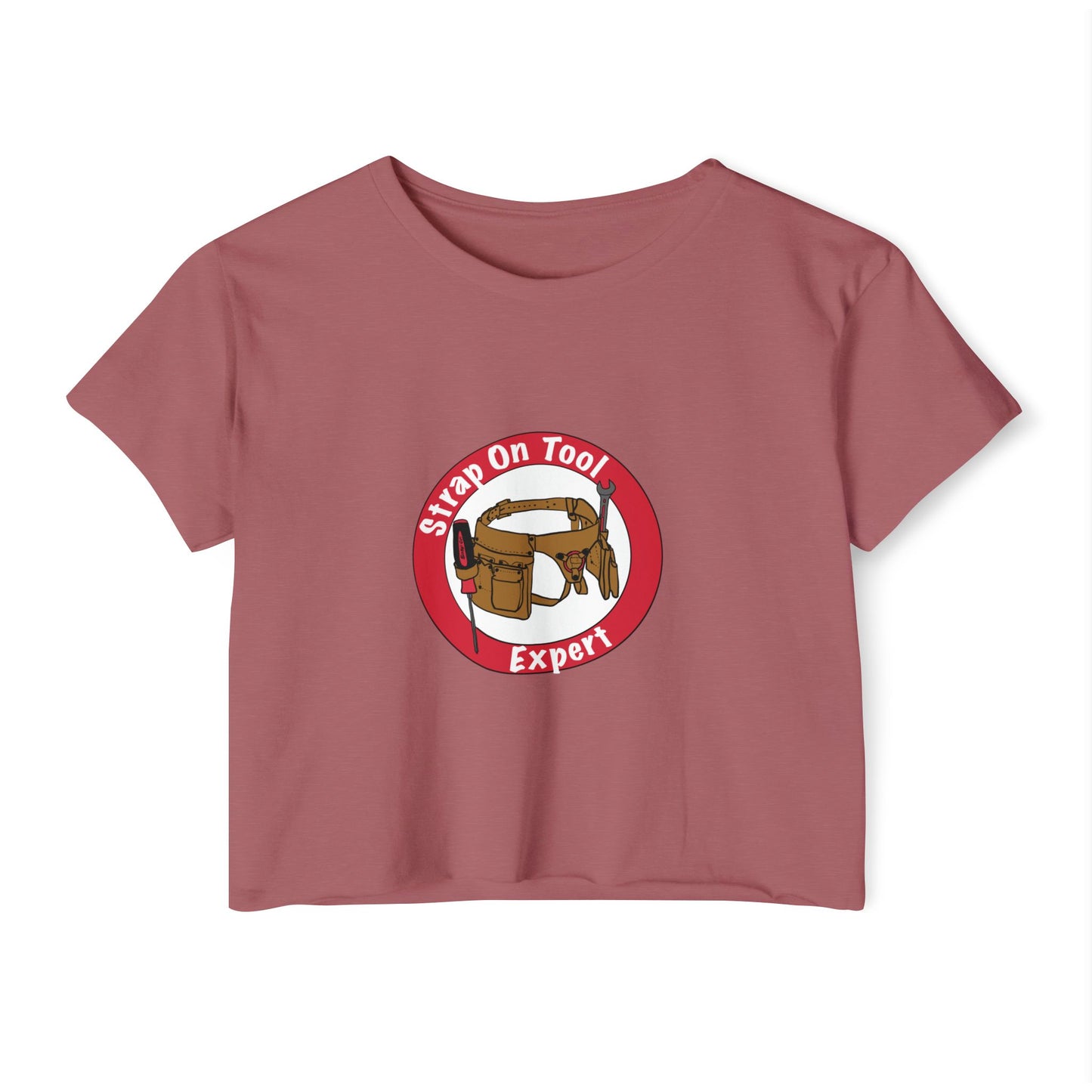 Strap On Tool - Front Design Crop Tee