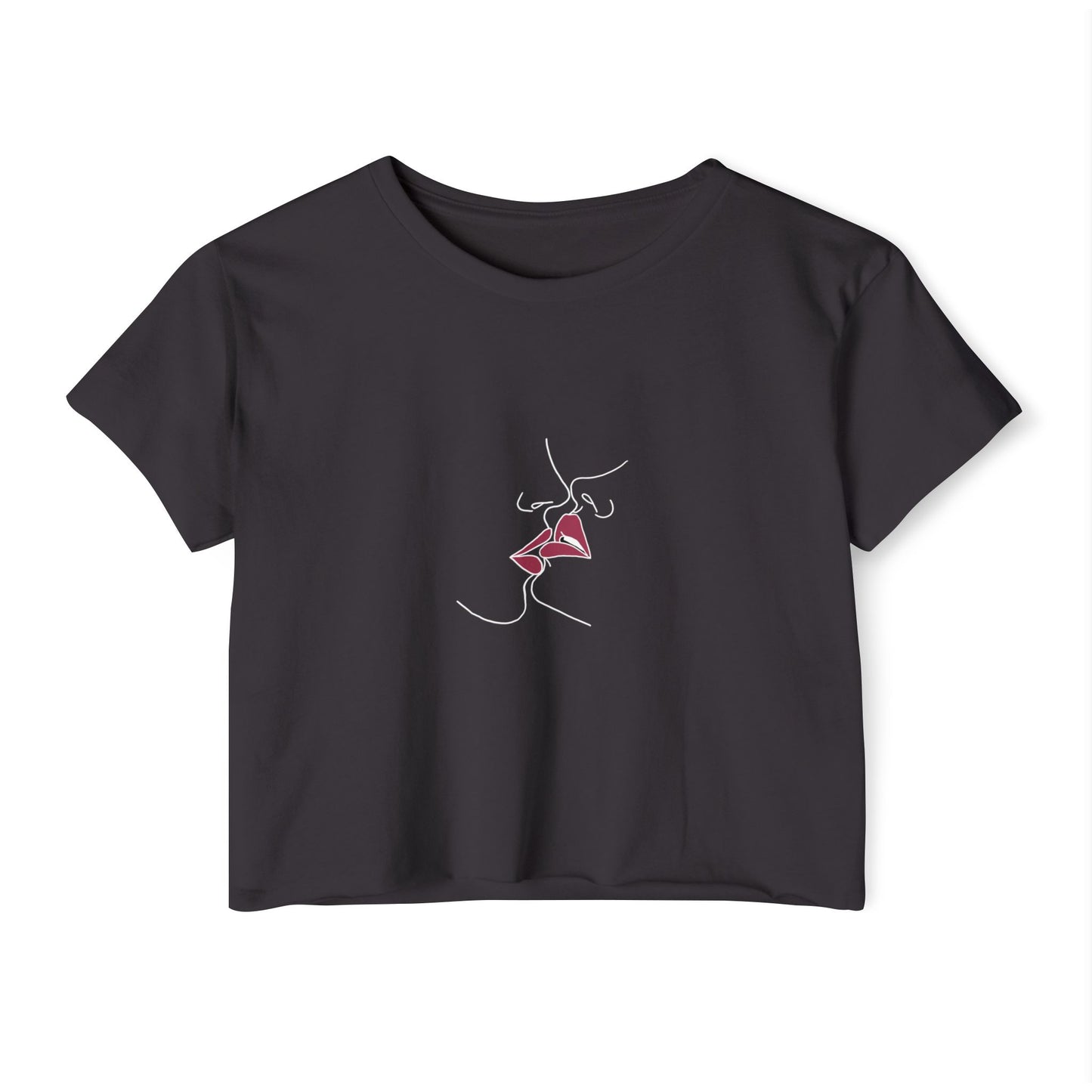 Sapphic Kiss - Front Design Crop Tee