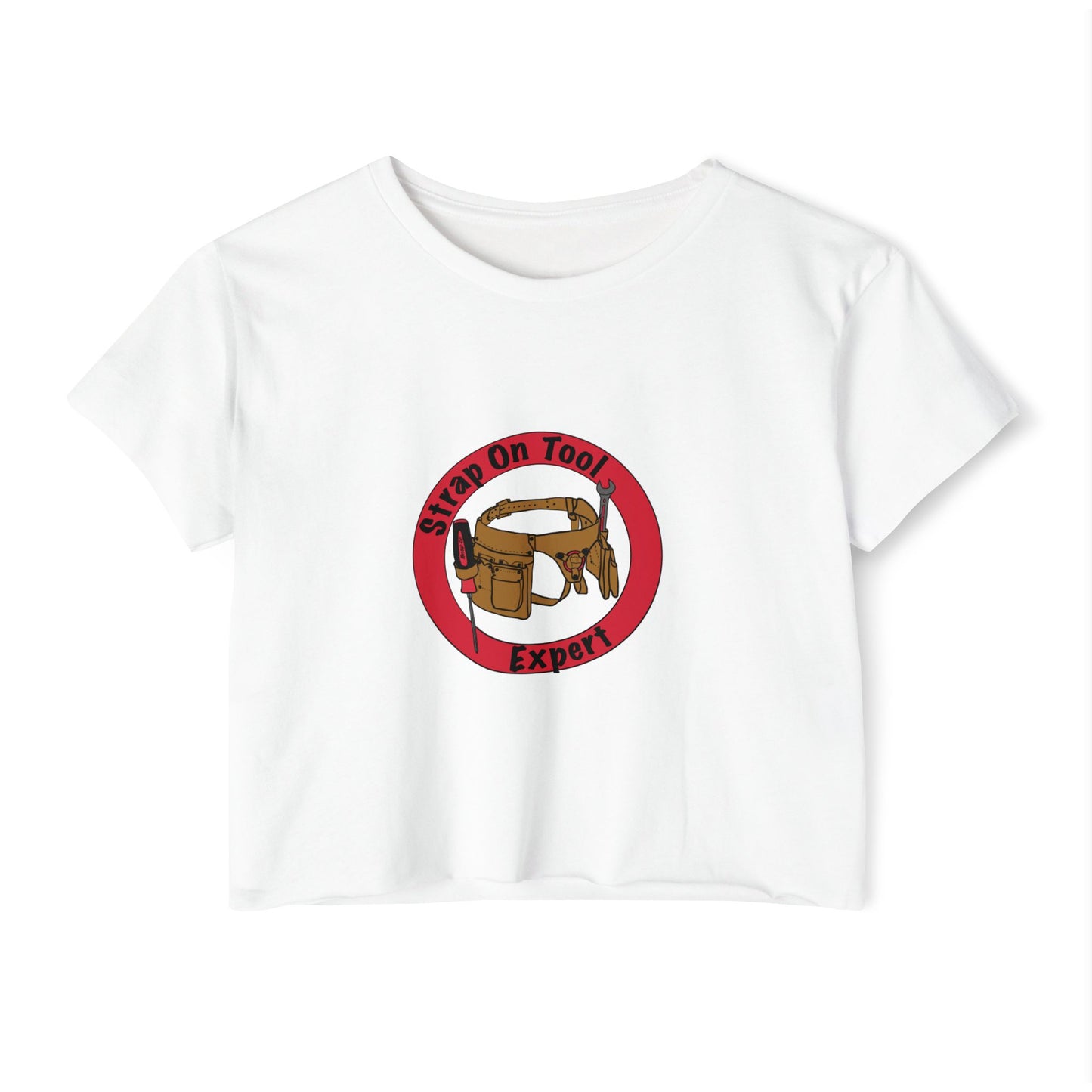 Strap On Tool - Front Design Crop Tee