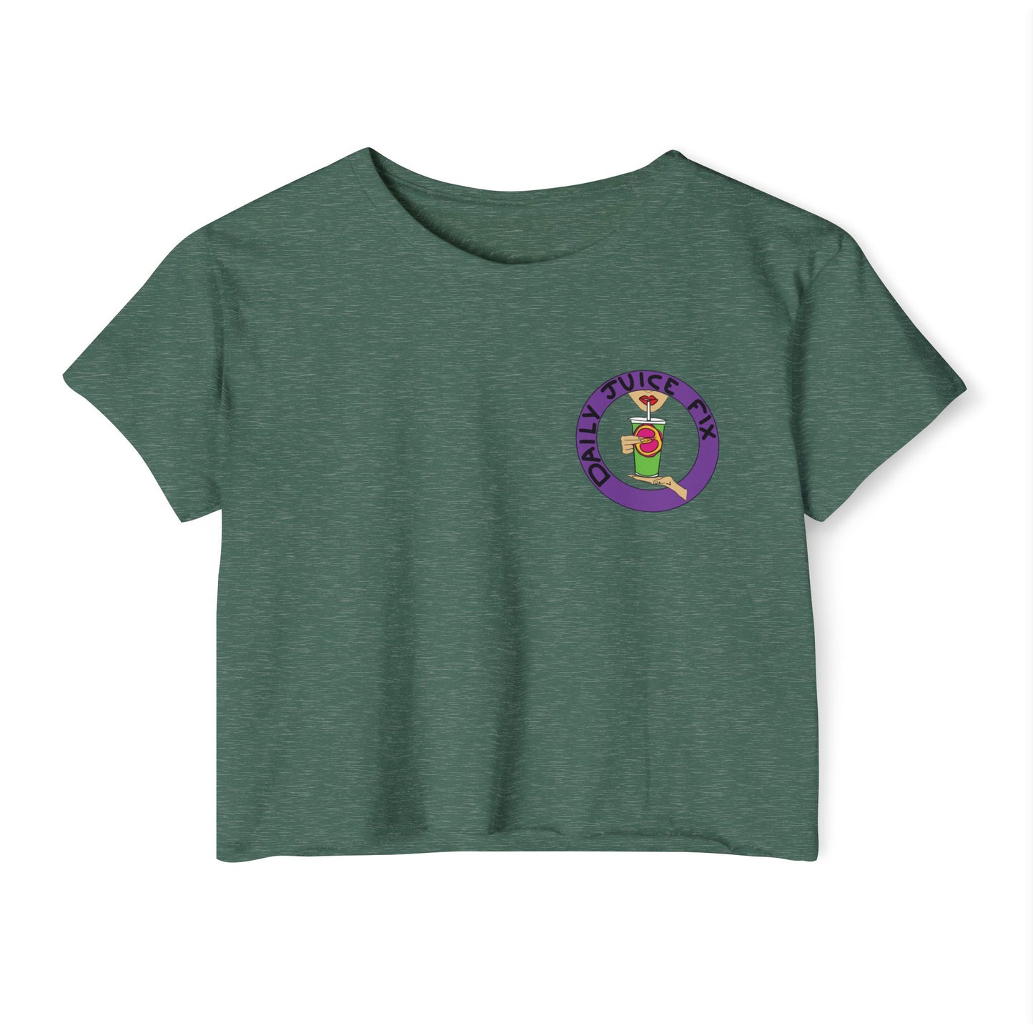 Daily Juice Fix - Crop Tee (pocket design)