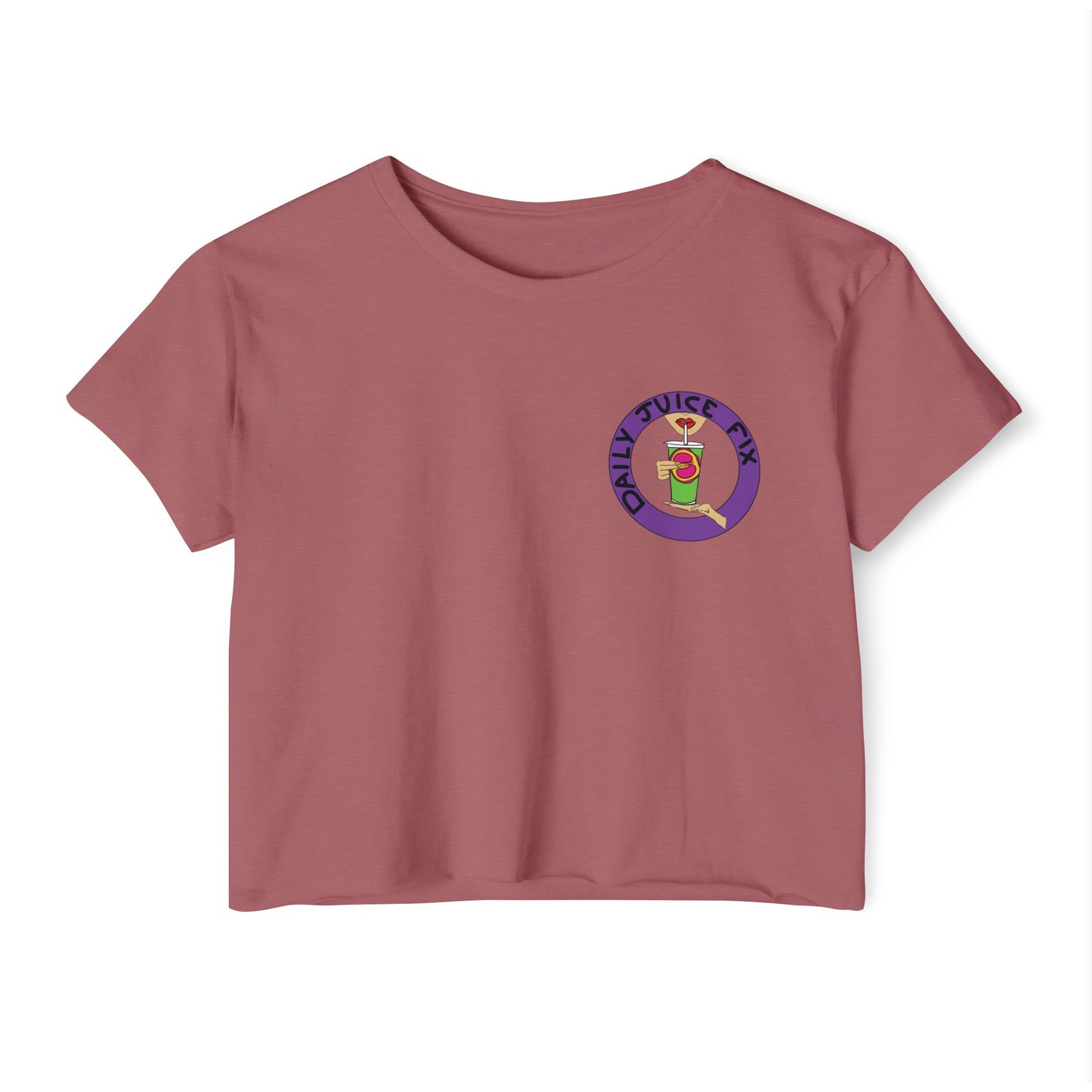 Daily Juice Fix - Crop Tee (pocket design)