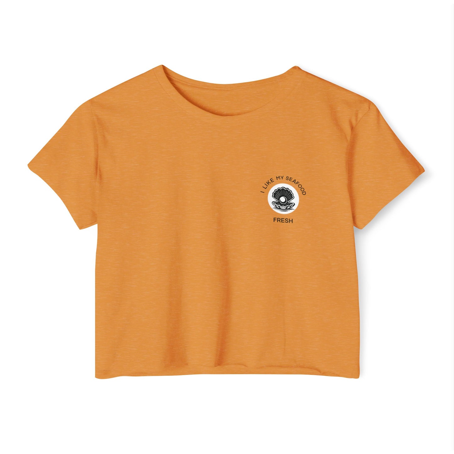 I Like My Seafood - Pocket Design Crop Tee