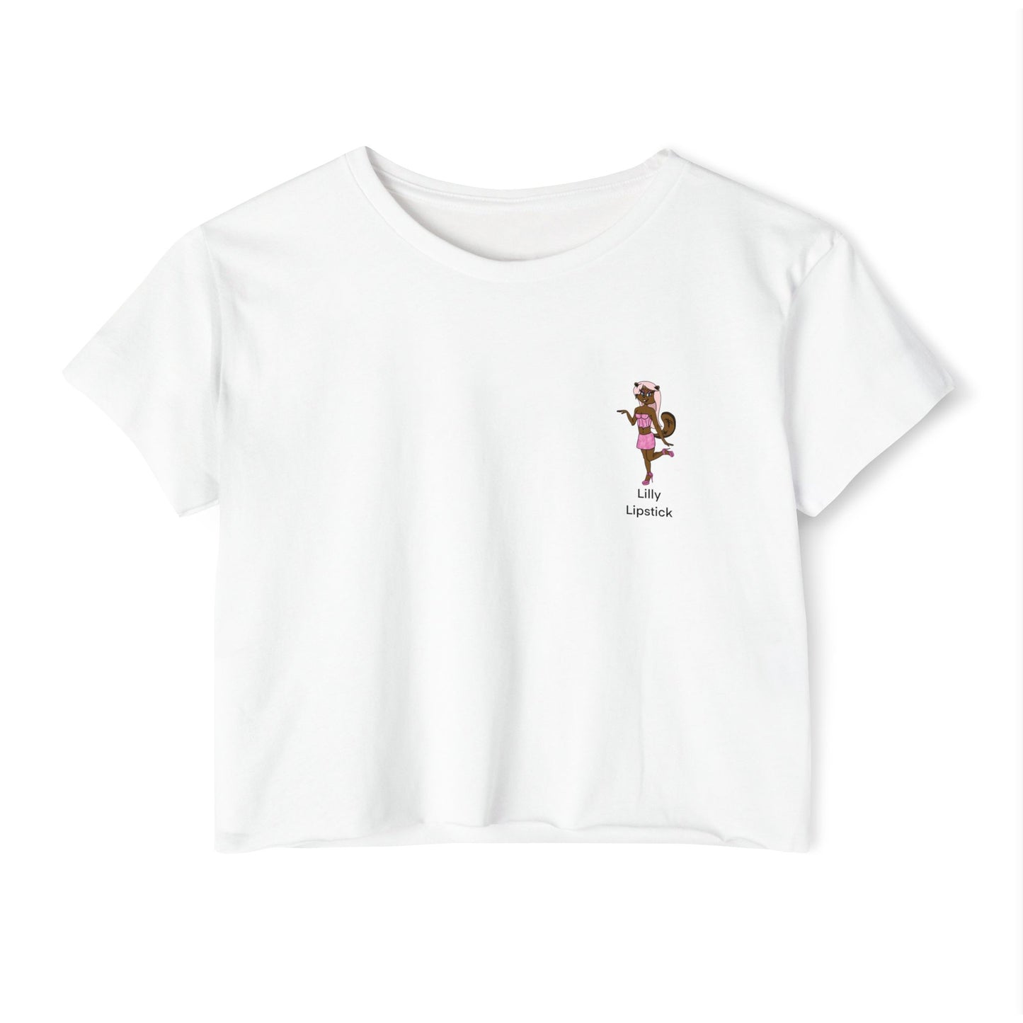 Lilly Lipstick - Pocket Design Crop Tee
