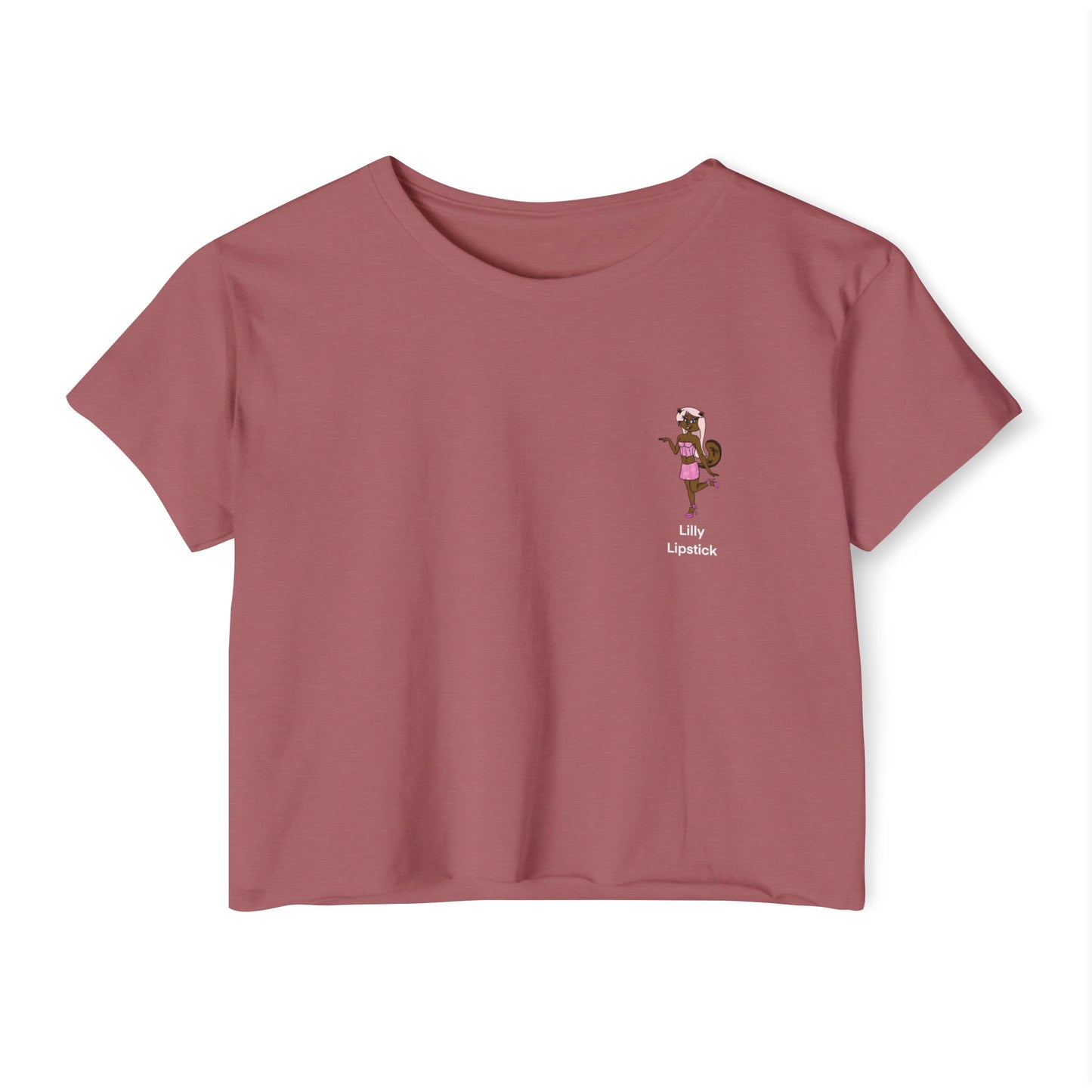 Lilly Lipstick - Pocket Design Crop Tee