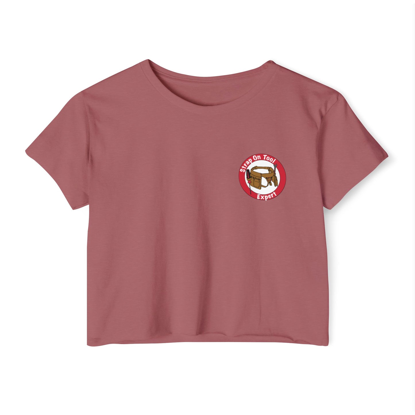 Strap On Tool - Pocket Design Crop Tee