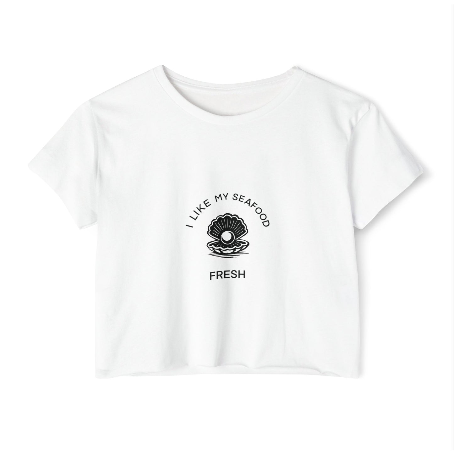 I Like My Seafood - Front Design Crop Tee